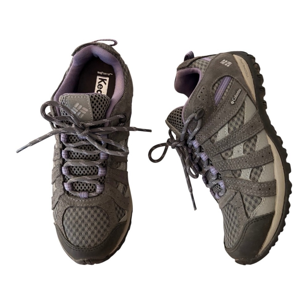 Columbia Redmond V2 Women's Size 8 Grey Purple Hiking Shoes Trail Athletic